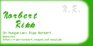 norbert ripp business card